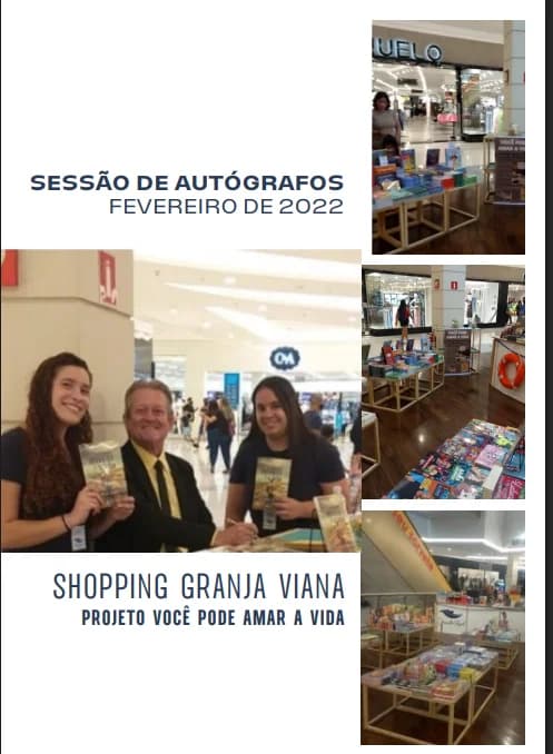 Sessão de autógrafos no Shopping Granja Vianna em fevereiro de 2022